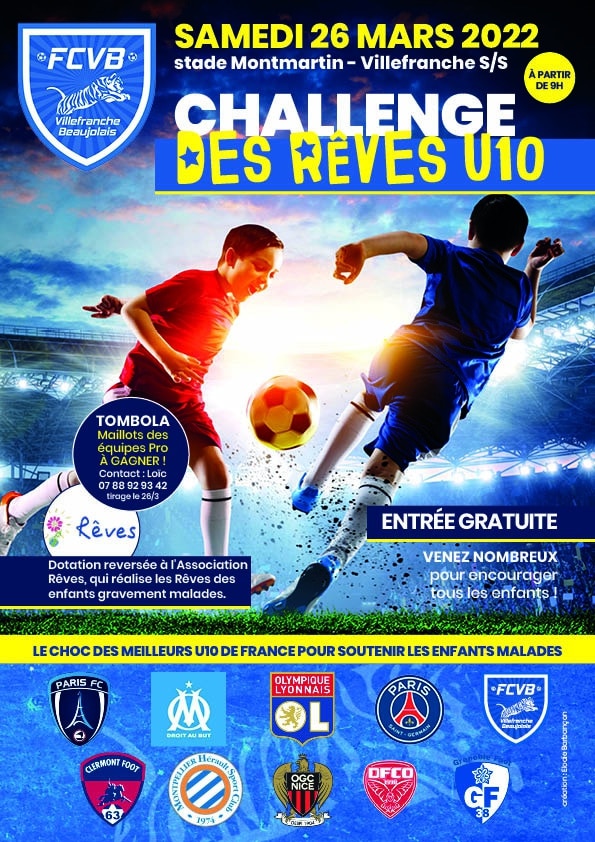 Prenez Rendez vous Pour Le Challenge Des R ves U10 Footballcvb